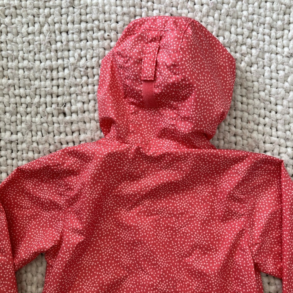 Columbia Girls' Pink Hooded Windbreaker Rain Jacket Small 8 Lined Outdoors Omni - Picture 8 of 11